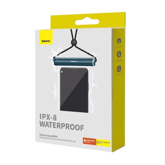 Husa Waterproof IPX8 pentru Telefon 7.2 - Baseus (P60263701U03-00) - Sea Blue