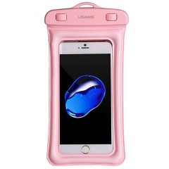 Husa Waterproof pentru Telefon 6 inch - Usams Bag (US-YD007) - Pink Husa Waterproof pentru Telefon 6 inch - Usams Bag (US-YD007) - Pink