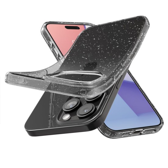 Huse pentru iPhone 15 Pro Max - Spigen Liquid Crystal Glitter - Crystal Quartz