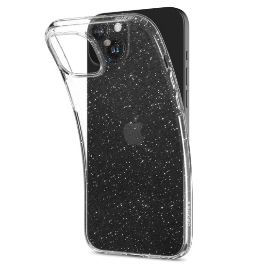 Huse pentru iPhone 15 - Spigen Liquid Crystal Glitter - Crystal Quartz