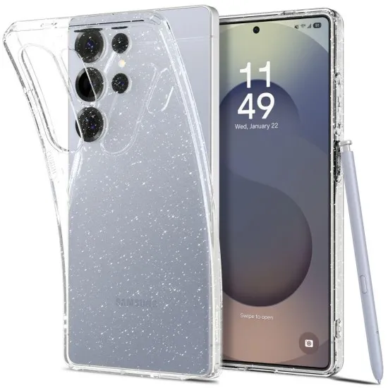 Huse pentru Samsung Galaxy S25 Ultra - Spigen Liquid Crystal Glitter - Crystal Quartz Huse pentru Samsung Galaxy S25 Ultra - Spigen Liquid Crystal Glitter - Crystal Quartz