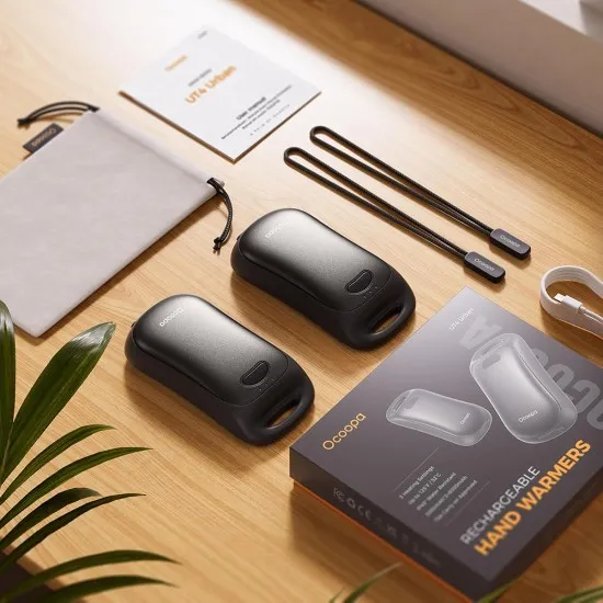 Incalzitoare de Maini, Type-C, IP45, Magnetic, with Strap, 2x 3000mAh - Ocoopa (UT3061-BK) - Black Incalzitoare de Maini, Type-C, IP45, Magnetic, with Strap, 2x 3000mAh - Ocoopa (UT3061-BK) - Black