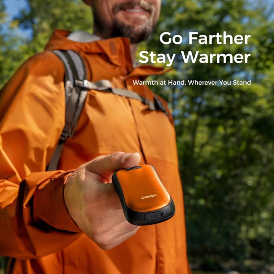 Incalzitoare de Maini, Type-C, IP45, Magnetic, with Strap, 2x 3000mAh - Ocoopa (UT3061- OG) - Orange Incalzitoare de Maini, Type-C, IP45, Magnetic, with Strap, 2x 3000mAh - Ocoopa (UT3061- OG) - Orange