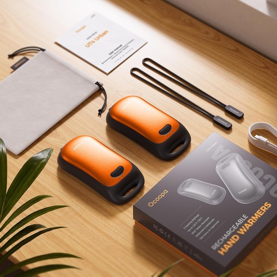 Incalzitoare de Maini, Type-C, IP45, Magnetic, with Strap, 2x 3000mAh - Ocoopa (UT3061- OG) - Orange Incalzitoare de Maini, Type-C, IP45, Magnetic, with Strap, 2x 3000mAh - Ocoopa (UT3061- OG) - Orange