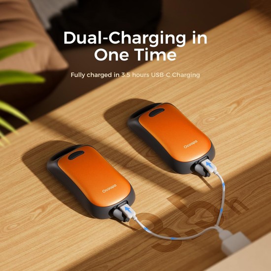 Incalzitoare de Maini, Type-C, IP45, Magnetic, with Strap, 2x 3000mAh - Ocoopa (UT3061- OG) - Orange Incalzitoare de Maini, Type-C, IP45, Magnetic, with Strap, 2x 3000mAh - Ocoopa (UT3061- OG) - Orange