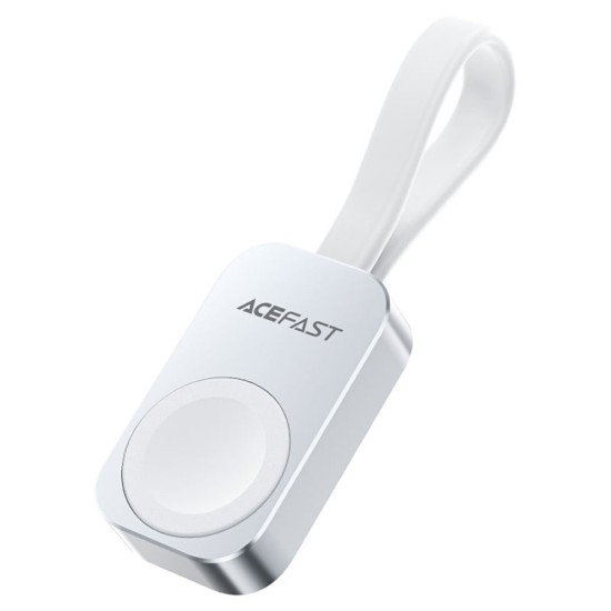 Incaractor Magnetic pentru iWatch, 5W, with Type-C Cable, Portable - Acefast (E21) - Silver Incaractor Magnetic pentru iWatch, 5W, with Type-C Cable, Portable - Acefast (E21) - Silver