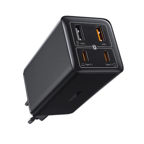 Incarcator 2x USB, 2x Type-C, 100W + Cablu Type-C, 100W, 20V, 5A, 1m - Baseus GaN6 Pro (P10162705112-00) - Black Incarcator 2x USB, 2x Type-C, 100W + Cablu Type-C, 100W, 20V, 5A, 1m - Baseus GaN6 Pro (P10162705112-00) - Black