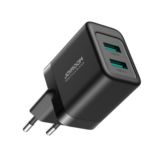 Incarcator 2x USB, Quick Charge, 2.4A, 12W - JoyRoom (JR-TCN01) - Black