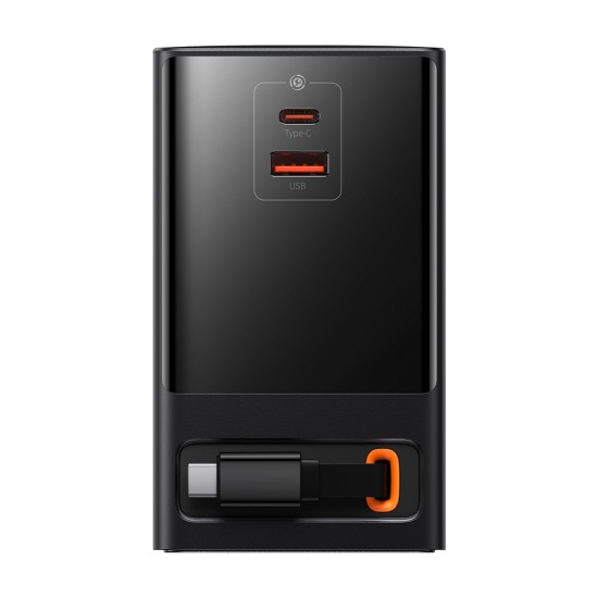 Incarcator 3 x AC, USB, Type-C cu Cablu Type-C, 65W, US Plug - Baseus (PSLR000101) - Black Incarcator 3 x AC, USB, Type-C cu Cablu Type-C, 65W, US Plug - Baseus (PSLR000101) - Black