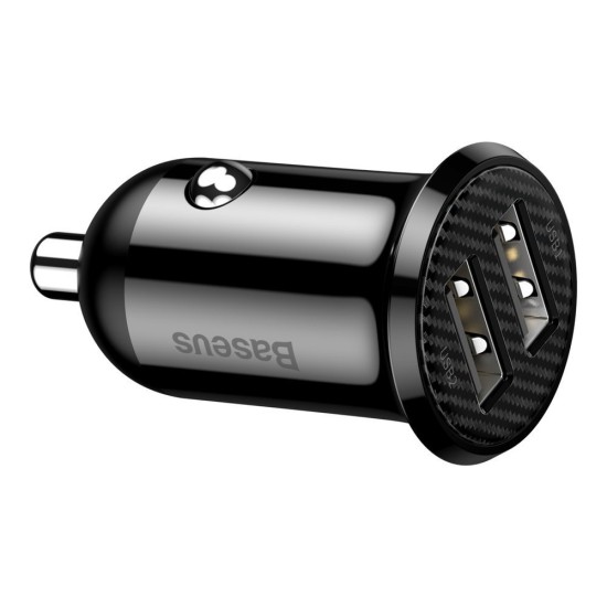 Incarcator Auto 2x USB, 4.8A - Baseus (CCALLP-01) - Black