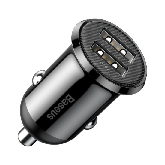 Incarcator Auto 2x USB, 4.8A - Baseus (CCALLP-01) - Black