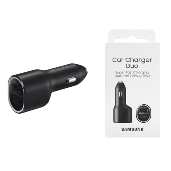 Incarcator Auto USB, Type-C, Fast Charging 40W - Samsung Duo (EP-L4020NBEGEU) - Black (Blister Packing) Incarcator Auto USB, Type-C, Fast Charging 40W - Samsung Duo (EP-L4020NBEGEU) - Black (Blister Packing)