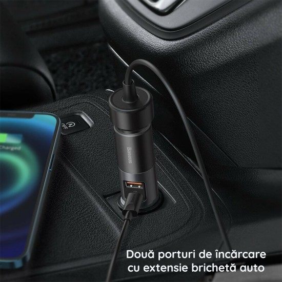 Incarcator de Masina, USB, Type-C, 120W - Baseus Share Together (CCBT-C0G) - Gray Incarcator de Masina, USB, Type-C, 120W - Baseus Share Together (CCBT-C0G) - Gray