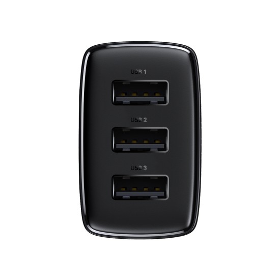 Incarcator de Priza 3xUSB, 17W - Baseus (CCXJ020101) - Black