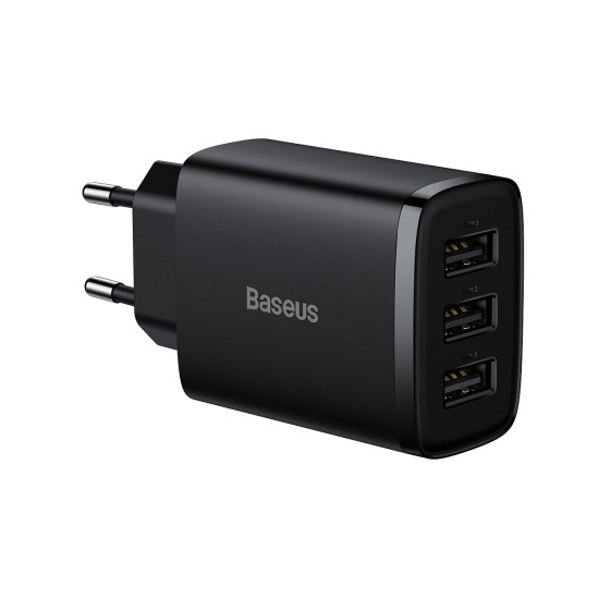 Incarcator de Priza 3xUSB, 17W - Baseus (CCXJ020101) - Black