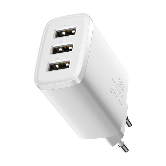 Incarcator de Priza 3xUSB, 17W - Baseus (CCXJ020102) - White