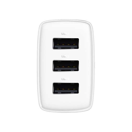 Incarcator de Priza 3xUSB, 17W - Baseus (CCXJ020102) - White