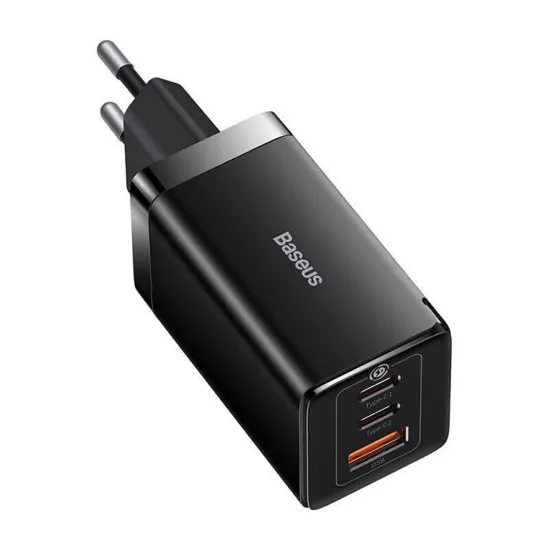 Incarcator EU 3in1, 65W, Cablu Type-C - Baseus GaN5 Pro (CCGP120201) - Black Incarcator EU 3in1, 65W, Cablu Type-C - Baseus GaN5 Pro (CCGP120201) - Black