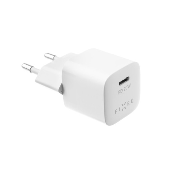 Incarcator EU, Type-C, 20W - Fixed Mini (FIXC20M-C-WH) - White Incarcator EU, Type-C, 20W - Fixed Mini (FIXC20M-C-WH) - White