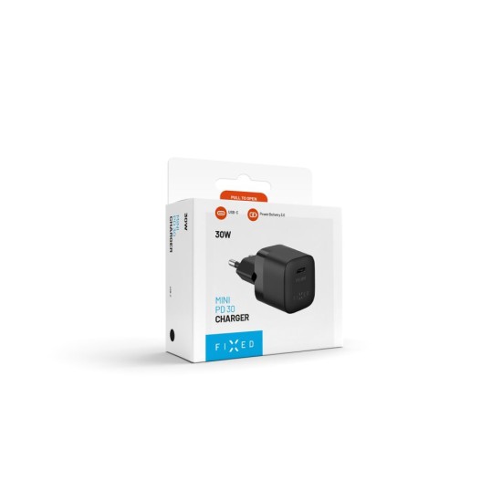 Incarcator EU, Type-C, 30W - Fixed Mini (FIXC30M-C-BK) - Black Incarcator EU, Type-C, 30W - Fixed Mini (FIXC30M-C-BK) - Black