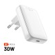 Incarcator EU, Type-C, 30W - Fixed Slim (FIXCG30S-C-WH) - White Incarcator EU, Type-C, 30W - Fixed Slim (FIXCG30S-C-WH) - White