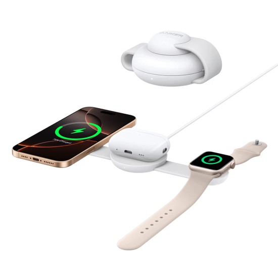 Incarcator MagSafe pentru Apple Phone/Pods/Watch, 15W - Anker (B25M8H21) - White