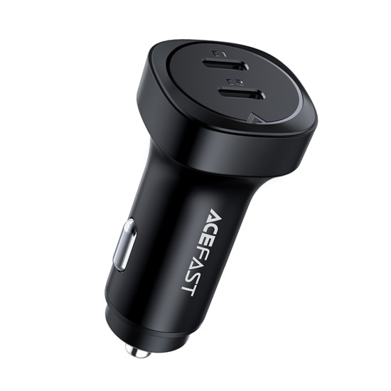 Incarcator pentru Masina, 2x Type-C, Dual PD Fast Charging, 72W - Black Incarcator pentru Masina, 2x Type-C, Dual PD Fast Charging, 72W - Black