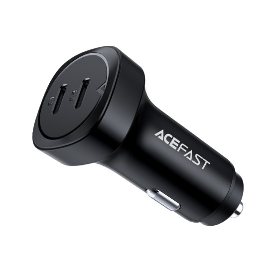 Incarcator pentru Masina, 2x Type-C, Dual PD Fast Charging, 72W - Black Incarcator pentru Masina, 2x Type-C, Dual PD Fast Charging, 72W - Black