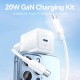 Incarcator pentru priza EU, Type-C, GaN Technology, 20W, 1m - Vention (TZ-FEPW0-EU-01) - White