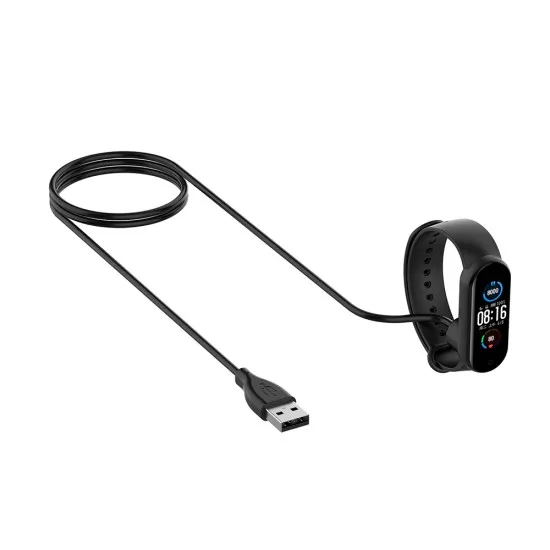 Incarcator pentru Xiaomi Mi Band 5/6/7, USB, 3.5W, 1m - Techsuit (TXC1) - Black