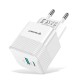 Incarcator Priza GaN, USB, Type-C, 25W - Techsuit (CHPD216) - White Incarcator Priza GaN, USB, Type-C, 25W - Techsuit (CHPD216) - White