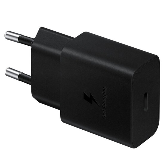 Incarcator Priza Type-C 15W, Fast Charging, Cablu Type-C la Type-C - Samsung (EP-T1510XBEGEU) - Black (Blister Packing) Incarcator Priza Type-C 15W, Fast Charging, Cablu Type-C la Type-C - Samsung (EP-T1510XBEGEU) - Black (Blister Packing)