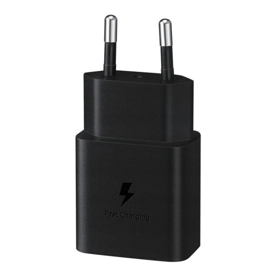 Incarcator Priza Type-C 15W, Fast Charging, Cablu Type-C la Type-C - Samsung (EP-T1510XBEGEU) - Black (Blister Packing) Incarcator Priza Type-C 15W, Fast Charging, Cablu Type-C la Type-C - Samsung (EP-T1510XBEGEU) - Black (Blister Packing)