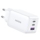 Incarcator Priza USB-A QC 3.0, 2xUSB-C PD GaN 65W, 3.25A - Ugreen Nexode (15334) - White