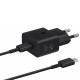 Incarcator priza USB-C, 25W + Cablu Type-C - Samsung (EP-T2510XWEGEU) - Black (Blister Packing)