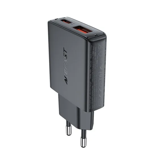 Incarcator Type-C, USB, pentru Priza, PD30W, GaN - Acefast (A69) - Black Incarcator Type-C, USB, pentru Priza, PD30W, GaN - Acefast (A69) - Black