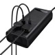 Invertor pentru Masina USB, Type-C, CN/EU, 150W/12V, 500W/220V + Cleme si Cablu 12V - Baseus (CGNB000101) - Black