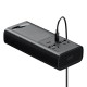 Invertor pentru Masina USB, Type-C, CN/EU, 150W/12V, 500W/220V + Cleme si Cablu 12V - Baseus (CGNB000101) - Black