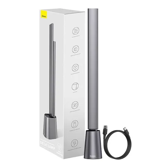 Lampa Reincarcabila pentru Birou, 2200mAh - Baseus Smart Eye (DGZG-0G) - Grey Lampa Reincarcabila pentru Birou, 2200mAh - Baseus Smart Eye (DGZG-0G) - Grey
