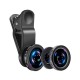 Lentile pentru telefon (set 3) - Techsuit Macro, Wide Angle, Fish Eye (W33) - Black