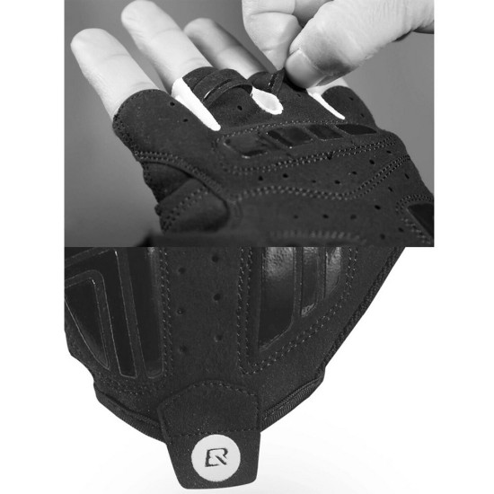 Manusi pentru Ciclism Marimea L - RockBros Fingerless Gloves (S107-L) - Black