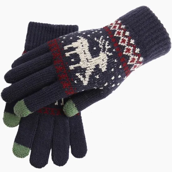 Manusi Touchscreen - Techsuit Raindeer Woolen (ST0002) - Blue Manusi Touchscreen - Techsuit Raindeer Woolen (ST0002) - Blue