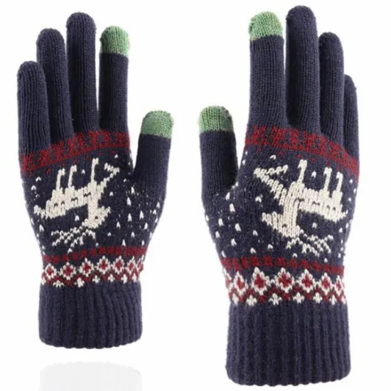 Manusi Touchscreen - Techsuit Raindeer Woolen (ST0002) - Blue Manusi Touchscreen - Techsuit Raindeer Woolen (ST0002) - Blue