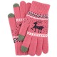 Manusi Touchscreen - Techsuit Raindeer Woolen (ST0002) - Dark Pink