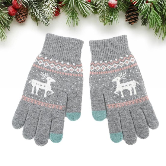 Manusi Touchscreen - Techsuit Raindeer Woolen (ST0002)  - Gray