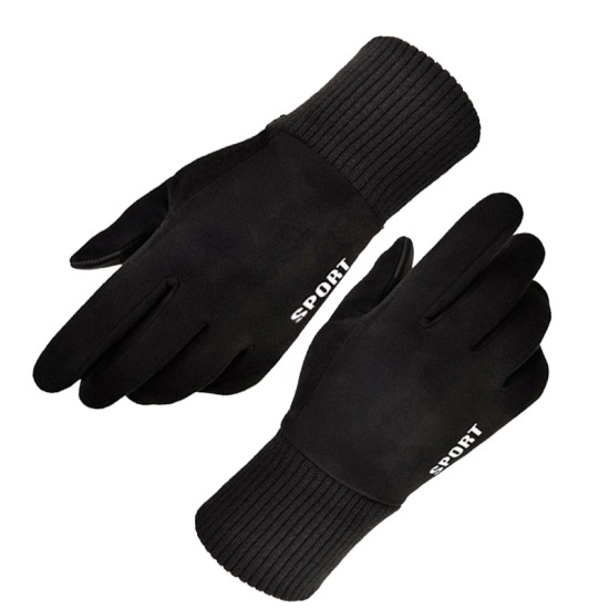 Manusi Touchscreen - Techsuit Suede (ST0009) - Black