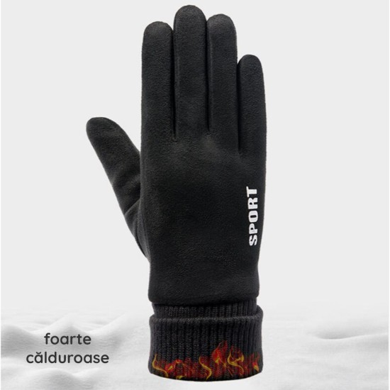 Manusi Touchscreen - Techsuit Suede (ST0009) - Black