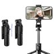 Mini Selfie Stick cu Telecomanda si Trepied, 70cm - Techsuit (K03) - Black