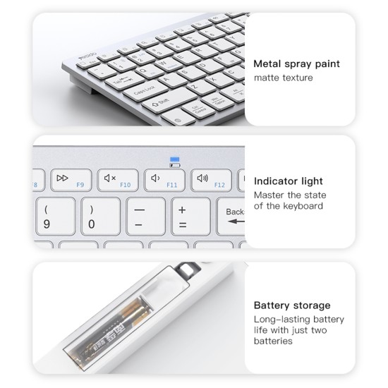 Mini tastatura inteligenta wireless - Yesido (KB11) - White