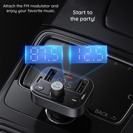 Modulator pentru Masina 2x USB, Type-C, Bluetooth 5.3 - Baseus S-09 Pro (C10762200113-00) - Black Modulator pentru Masina 2x USB, Type-C, Bluetooth 5.3 - Baseus S-09 Pro (C10762200113-00) - Black